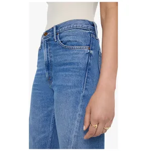 MOTHER Lil Lemon Twist Sneak High Waist Wide Leg Jeans Size 28 thumbnail 5