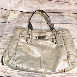 COACH Chelsea Metallic Sparkle Hobo Purse thumbnail 1