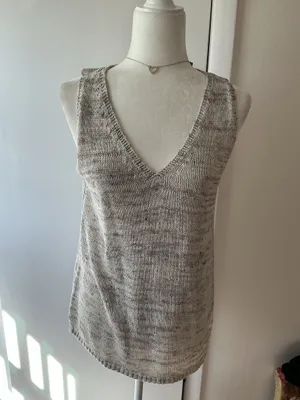 J Jill Marled Knit V Neck Sweater Tank Top- Petite Sm thumbnail 3