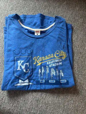 HOMAGE Blue Kansas City Kauffman Stadium Women’s Short Sleeve Tee | Size XL thumbnail 12