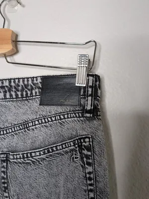 Rag and Bone Featherweight Logan High-Rise Wide-Leg Jeans Slate Grey Size 28 thumbnail 4