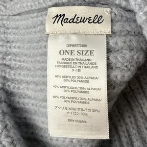 Madewell Alpaca-Blend Cuffed Beanie Serene Blue Winter Cozy thumbnail 3