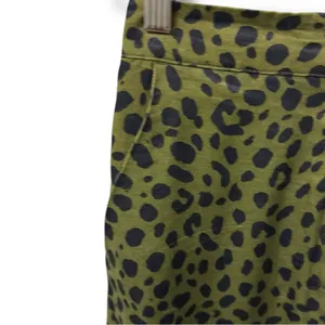Zara | NWOT Turkey Olive Green Leopard Print High Waist Straight Leg Pants (XS) thumbnail 5