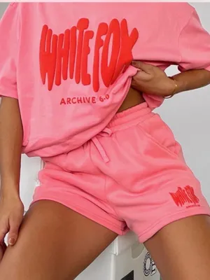 White Fox Boutique Archive 6.0 Lounge Shorts Pink EUC Size L thumbnail 2
