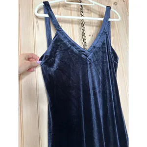 NWT Lulus Perfectly Classy Navy Blue Velvet Strappy Maxi Dress Bridesmaid Sz XL thumbnail 4