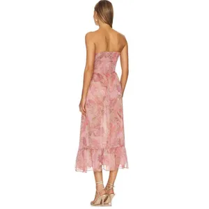 Misa Los Angeles Arianne Chiffon Maxi Cutout Dress in Muted Paisley thumbnail 3