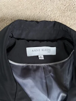 Anne Klein Black Belted Trench Coat Women’s XL thumbnail 3
