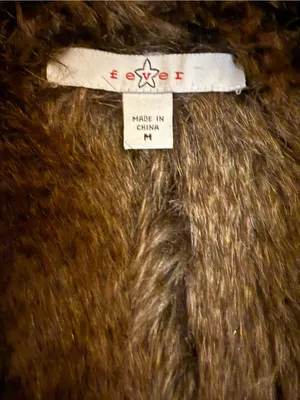 Fever London brown faux-suede and faux-fur Vest Size Medium thumbnail 2