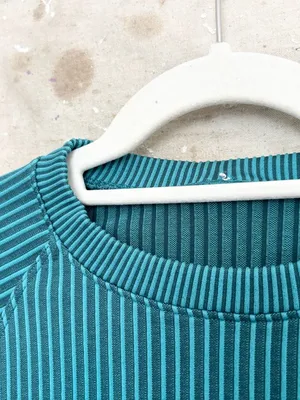 Lululemon Rest Less Pullover, Rib Green Jasper / Oceanic thumbnail 3