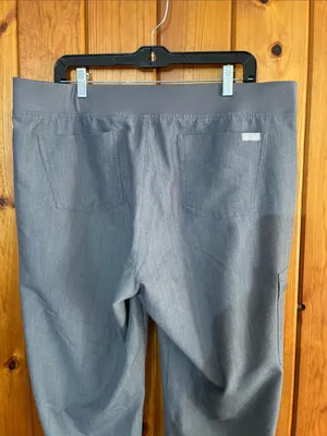 Women’s fig Gray Jogger Pants with Teal Drawstring size XL/T nurse scrubs thumbnail 9