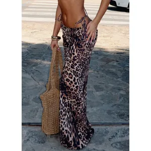 White Fox Maxi Sheer Skirt Luminous Size L Cheetah in Brown Black thumbnail 6