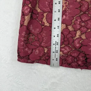 WAYF Aubergine Lace Dress Floral Cap‎ Sleeve Lined Party Cocktail Small thumbnail 3
