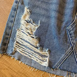 NWT PacSun size 24 or 0 denim distressed mini skirt blue country concert western thumbnail 3