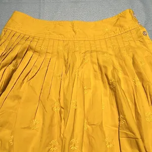 GAP Embroidered Pintuck Pleated Poplin Midi Skirt 2 With pockets‎ C26 thumbnail 9