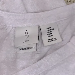 Joie white top size medium linen fabric thumbnail 3