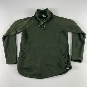 Columbia Pullover Womens Medium‎ Green Fleece Cowl Neck Sherpa Lined Long Sleeve thumbnail 1