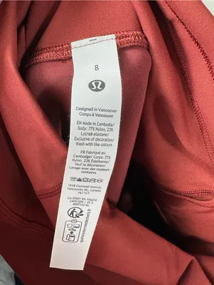 Lululemon Wunder Train High-Rise Tight 25” Mulled Wine Everlux Leggings Size‎ 8 thumbnail 10