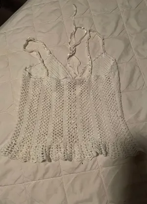 Size Medium Knitted Top White thumbnail 3