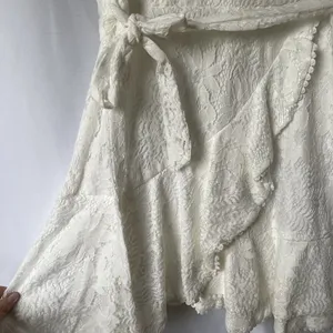 Formal knee‎ length women size small lace dress frills wraparound design v-neck thumbnail 4
