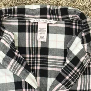 Victorias Secret Plaid Pajama Set Button Down Top Pants Womens Size‎ S thumbnail 3