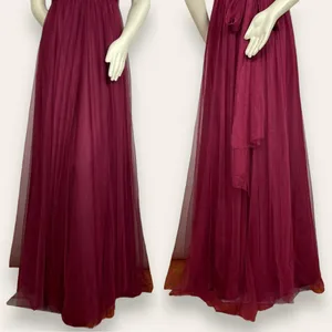 Jenny Yoo‎ Formal Dress Prom Tulle Bridesmaid Size 4 Wine Hollywood Gown Classic thumbnail 7