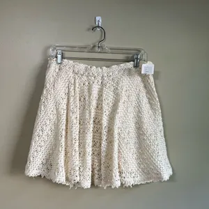 NWT free people‎ beach circle town ivory crochet skirt L thumbnail 3