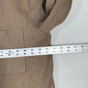 Quince Eco-Knit‎ Milano Stitch Oversized Shirt Jacket Warm Taupe Womens Size M thumbnail 3