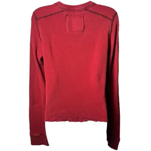 Y2K Abercrombie & Fitch Red Muscle Thermal Waffle Knit Extra Long Sleeve M‎ thumbnail 6