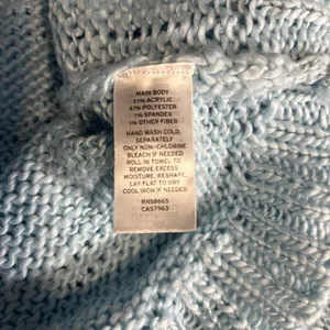 Make + Model Light Blue Sweater with Alpaca Design L over side Size L thumbnail 6