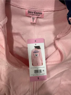 Juicy Couture Women's Cotton Velour Pickleball Jacket Size Small Juicy Anyone thumbnail 3