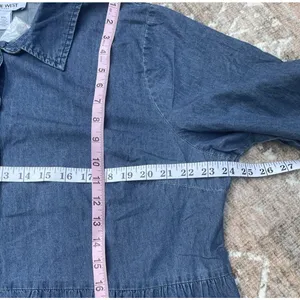 Nine West Brentwood Denim Shirt Dress XXL NWT Cotton Pockets Casual Chambray thumbnail 12