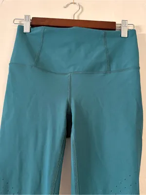 Lululemon Zoned In Tight 27" Compression Running Leggings Teal Size 6 Reflective thumbnail 5