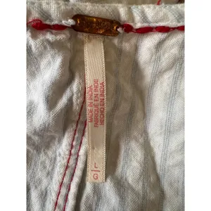 Free People Embroidered Cottage Bohemian Seersucker Saugatuck Midi Dress Large thumbnail 8