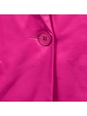 Sans Souci Hot Pink Faux Leather Blazer Jacket Women’s Size Medium New thumbnail 5