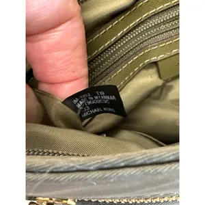Michael Kors Womens Green Canvas Crossbody Purse SKU 7823 thumbnail 12
