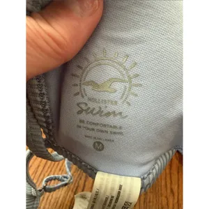 Hollister Light Blue Striped Bikini Top Size Medium thumbnail 3
