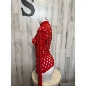 Red long sleeve top Red thumbnail 3