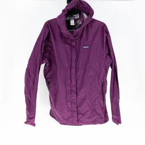 Patagonia Women's Waterproof Full Zip Hooded Hood Rain Jacket Plumb Purple Large thumbnail 1