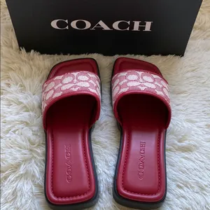 NWT COACH Florence "C" Logo Lug-Sole Slide-On Sandals thumbnail 2