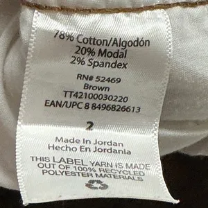 Time and Tru Womens Brown High Rise Wide Leg Corduroy Pants Size 2 Button Fly thumbnail 9