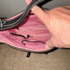 Dooney & Bourke Y2K Black and Tan Monogram Shoulder Bag thumbnail 6