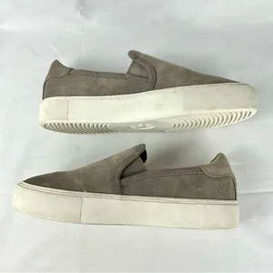 UGG Jass Gray Suede Platform Sneakers Sz 8.5 Slip On Casual thumbnail 9