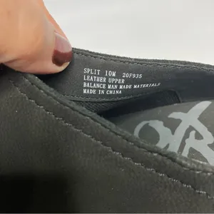OTBT split black leather‎ clog mules block heel side 10 thumbnail 7
