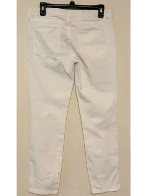 Women's Tory Burch White Cropped Skinny Jeans Size 28 26" Inseam thumbnail 2