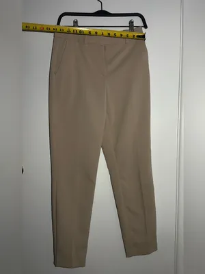 H&M Women's Straight-Leg High-Waist Trousers - Beige thumbnail 3