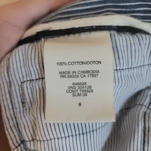 Gap Blue Striped Women's Shorts 100% Cotton thumbnail 4