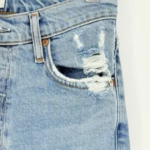 AGOLDE Nico High Rise Straight Leg Jeans Light‎ Wash Distressed Raw Hem Size 25 thumbnail 10