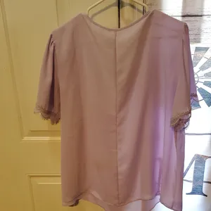 Cato Lavender Blouse with Lace Detail thumbnail 3