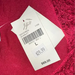 NWT J JILL Preppy‎ Scarlet Lace Overlay Button-Up Stretch Cardigan - large thumbnail 4