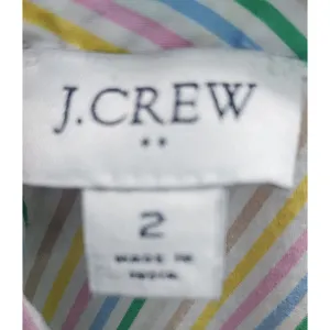 J. Crew Striped Ruffle Neck Sleeveless Blouse Women's Size‎ 2 thumbnail 5